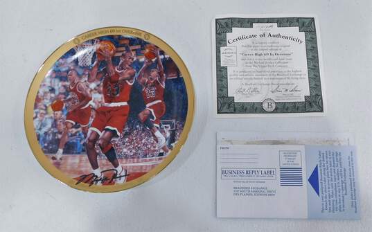 Michael Jordan "Career High 69 in Overtime" Commemorative Plate image number 1