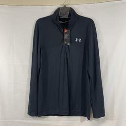 Men's Black Under Armour Fitted 1/4-Zip Pullover, Sz. M