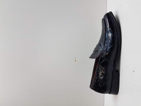 Black Leather  Genuine Snake Dress Shoes Men's Size 12 image number 1
