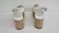 Michael Kors White Leather Platform Sandals Size 9M image number 4