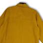 NWT Womens Yellow Corduroy Long Sleeve Point Collar Button-Up Shirt Size L image number 4