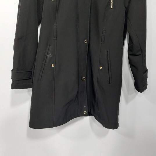 Michael Kors Hooded Full Zip & Snap Button Parka Trench Style Coat Size Large image number 3