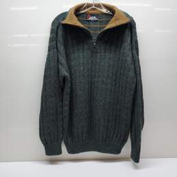 Men's Alpaca Wool Sweater Half Zip Pull Over Made in Peru Size M