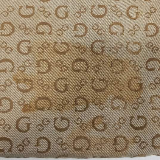 Guess Tan Monogram Pattern Handbag image number 7