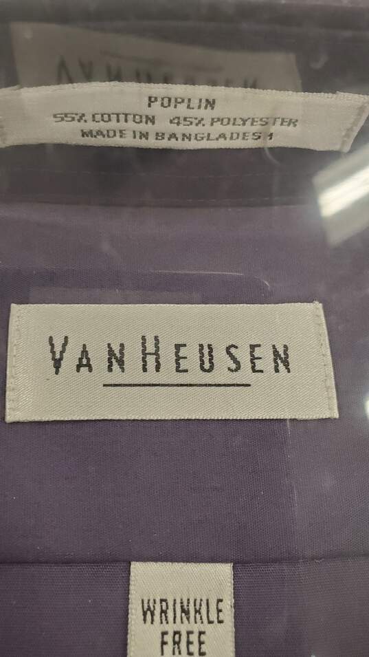 Van Heusen Men Plum Button Up and Tie Set XXL NWT image number 5
