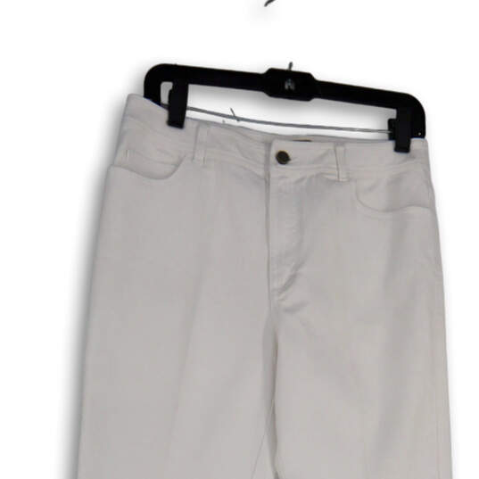 Womens White Denim Light Wash Stretch Pockets Straight Leg Jeans Size 4/27 image number 3