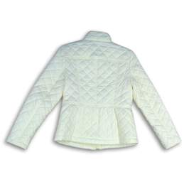 Talbots Womens Cream Mock Neck Long Sleeve Full-Zip Quilted Jacket Size P alternative image