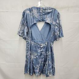 NWT ASOS Petite WM's Foil Floral Godet Ruffle Open Back Mini Flared Dress Size 8 alternative image