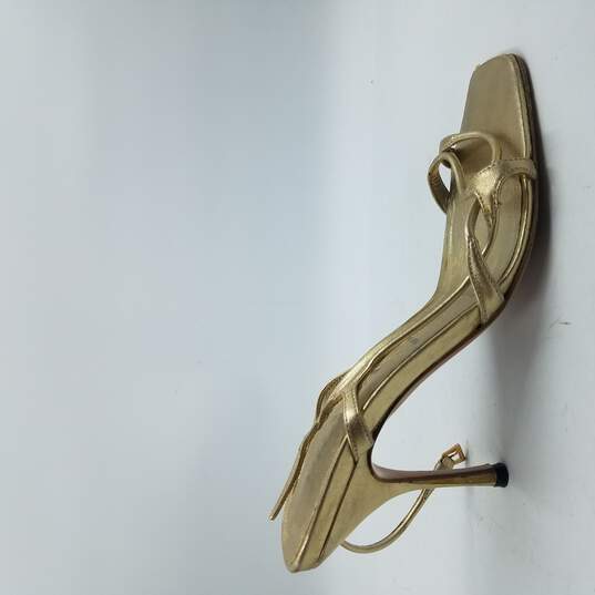 Prada Slingback Sandal Women's Sz 8.5 Metallic Gold image number 1