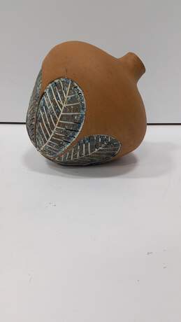 Native American Style Western Art Pottery Jar Leaf Patten