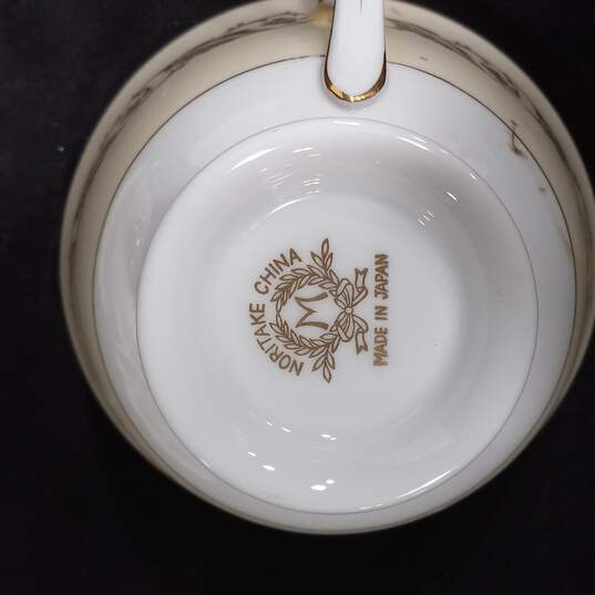 Set of 6 Noritake Gold Leaf Trim Teacups image number 5