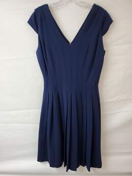 White House Black Market Navy Blue Pleated Mini Dress Size 4