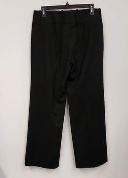 Womens Black Wool Blend Flat Front Flared Leg Formal Dress Pants Size 44 alternative image