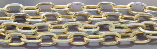 Vintage Crown Trifari & Goldtone MCM Textured Open Scrolled Pendant Chain Necklace & Acorns & Oak Leaves Drop Post Earrings 42.7g image number 6