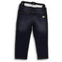Womens Blue Denim Medium Wash Pockets Straight Leg Cropped Jeans Size 6 image number 2