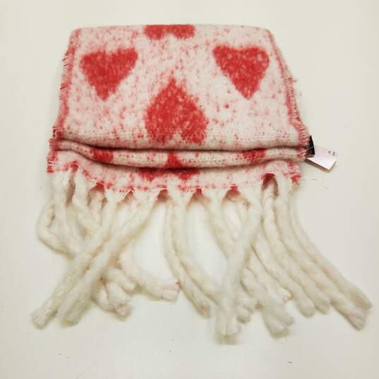 Victoria Secret Red Hearts Women's Scarf image number 2