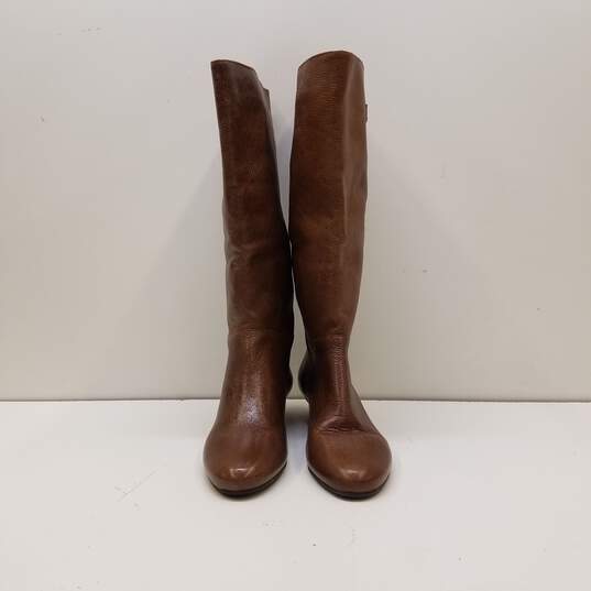 Steven New York Intyce Brown Leather Riding Knee Boots Shoes Women's Size 9.5 M image number 5