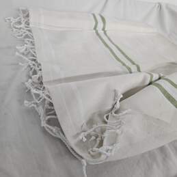 Tan Green White Towel alternative image