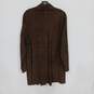 Coldwater Creek Brown Suede Button Up Coat Women's Size XL image number 2