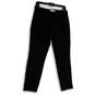 Womens Black Flat Front Stretch Pockets Straight Leg Ankle Pants Size 10 image number 1