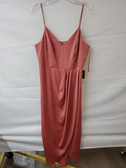 Express Long Pink Satin Sleeveless Dress Size 12