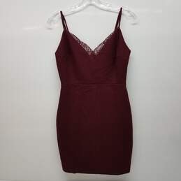 Lush Bodycon Mini Dress - Burgundy