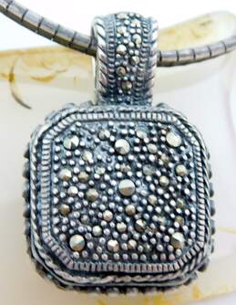 925 Judith Jack & Artisan Sterling Silver Marcasite Blue Topaz Necklaces 35.3g alternative image