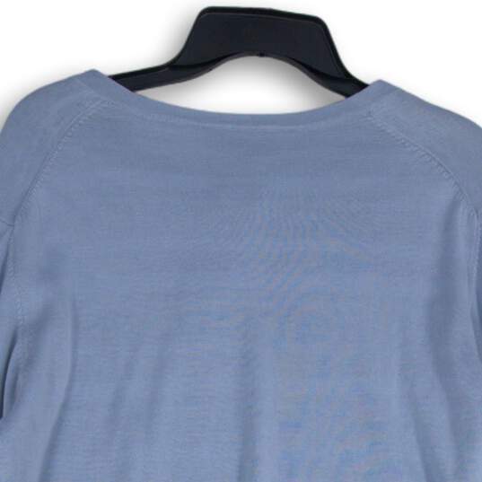 NWT Victorinox Mens Light Blue knitted V-Neck Pullover Sweater Size Large image number 4