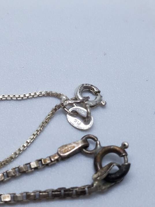 DYADEMA Sterling Silver Necklace 20-21in Chain 6-10in Bracelet/ Anklet Bundle 6 pcs 17.5g image number 5