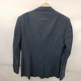 Burberry London Grey Blue Viscose Blazer Coat Men's Size 52R alternative image