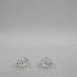 Pair Of Swarovski Crystal Baby Turtle Miniature Figurines