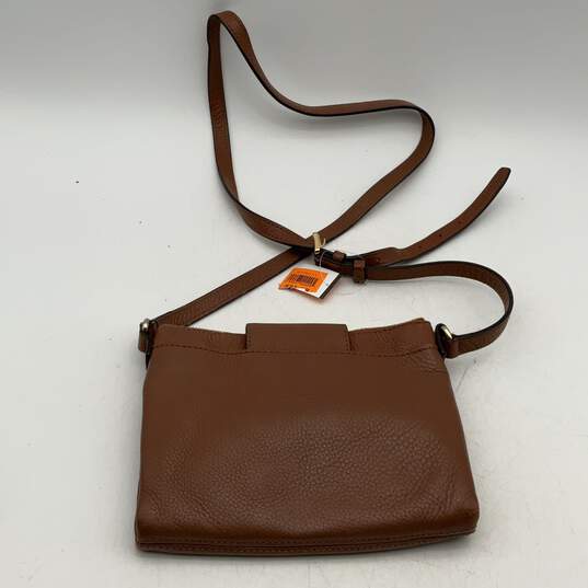 NWT Michael Kors Womens Brown Leather Adjustable Strap Fulton Crossbody Bag image number 2