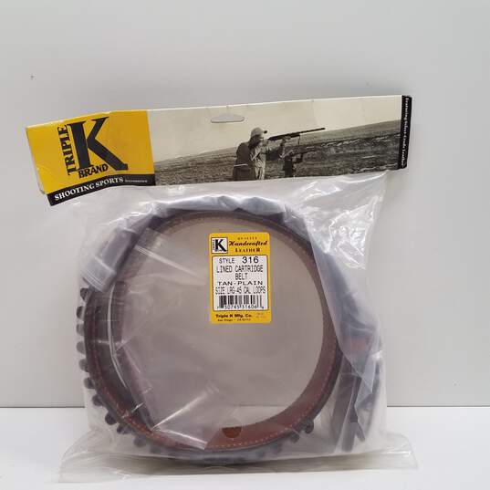 Triple K Brand Shooting Sports Lined Cartridge Belt Style 316 Size L-45 image number 1