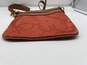 Womens Orange Brown Inner Zip Pockets Adjustable Strap Crossbody Bag image number 3