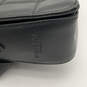 Womens Black Leather Quilted Adjustable Strap Pocket Magnetic Crossbody Bag image number 6