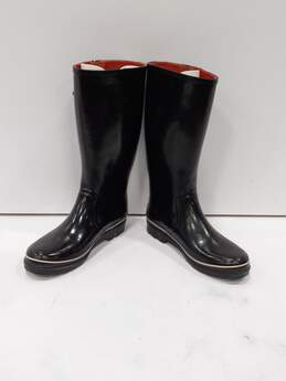 Kate Spade Black Rubber Boots Size 9 alternative image