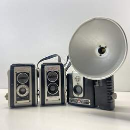 Vintage Kodak 2 Duaflex II & Brownie Hawkeye Vintage Cameras