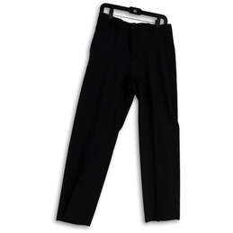 NWT Womens Black Plaid Flat Front Pocket Straight Leg Dress Pants Sz 30X30