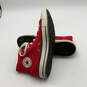 Mens Chuck Taylor All Star Hi A06008F Red White Sneaker Shoes Size 9.5 image number 1