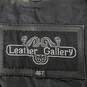 Leather Gallery MN's Black Leather Vest w Decal Pins Size 46-T image number 4