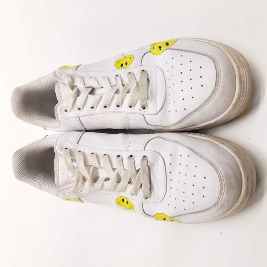 Drip Men's Smiley Face White Sneakers Size 12 image number 5