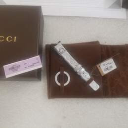 Gucci U-Play Kit 129 Medium Leather Watch Strap and Matching Steel Bezel w/COA alternative image