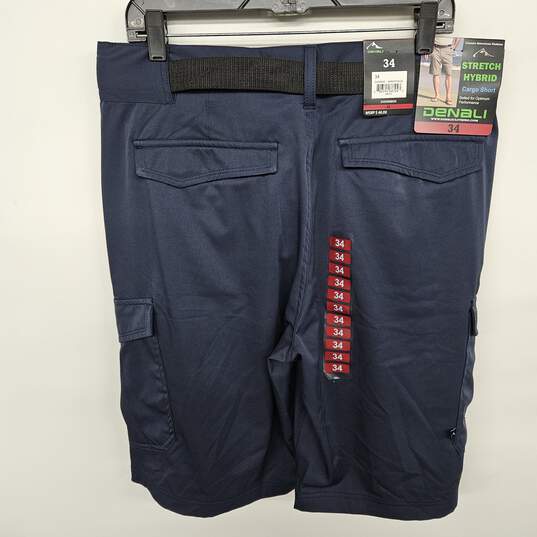 Denali Stretch Belted Blue Cargo Shorts image number 2