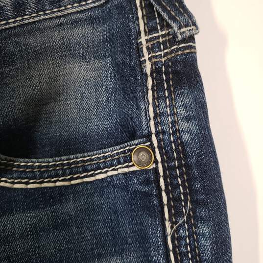 Mens Regular Fit Medium Wash Denim 5-Pocket Design Straight Leg Jeans Size 28/30 image number 3