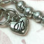 NWT Designer Brighton Silver-Tone Heart Shape Beaded Charm Bracelet W/ Box image number 5