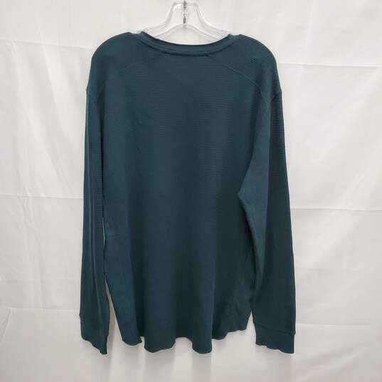 NWT Vince MN's Thermal Long Sleeve Dark Green T-Shirt Size XXL image number 2