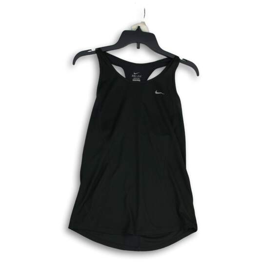 Nike Womens Black Dri-Fit Round Neck Racerback Running Pullover Tank Top Size S image number 1