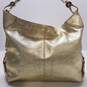 Dooney & Bourke Gold Leather Large Hobo Shoulder Tote Bag image number 2