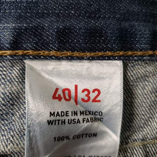 Mens Work M5 Slim Fit Denim 5 Pocket Design Straight Leg Jeans Size 40/32 image number 4