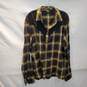 All Saints Long Sleeve Snap Button Flannel Shirt Size L image number 1